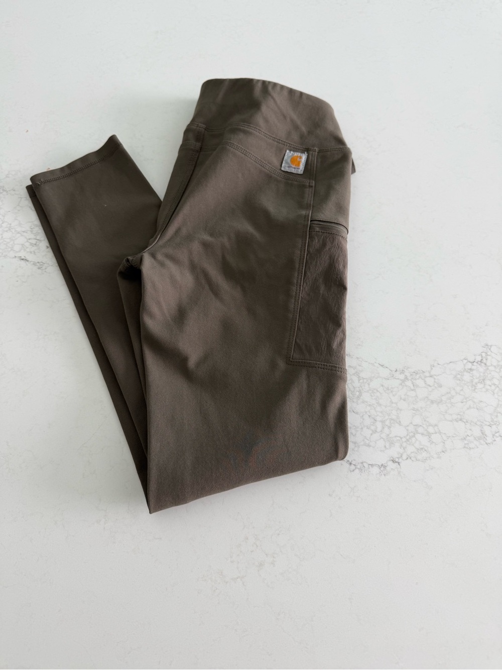 Carhartt Brownish Khaki Legging Work Pants with Utility Pocket